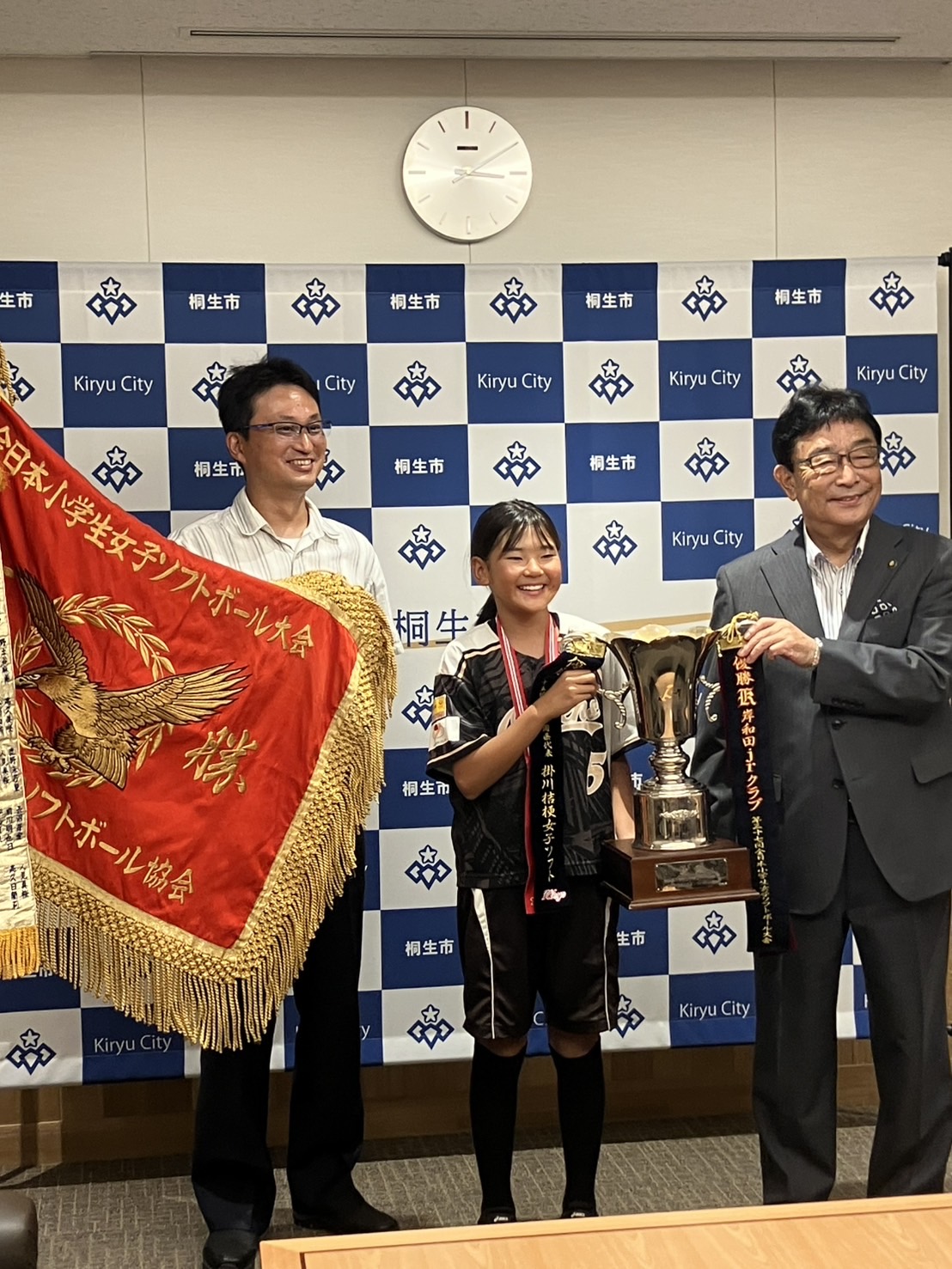 球都・桐生市長に全国優勝報告の表敬訪問をしてきました